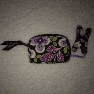 Vera Bradley Plum Petals Headphone Holder/Wallet
